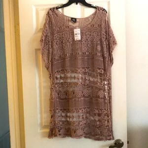 Bobeau Women’s plus sized mesh tunic